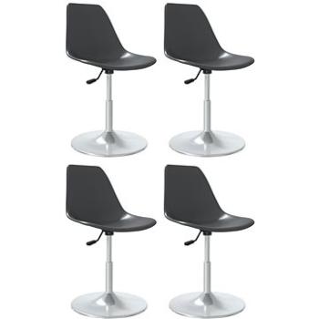Otočné jídelní židle 4 ks šedé PP, 338266 (338266)