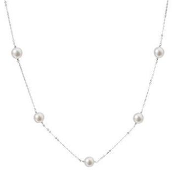 EVOLUTION GROUP CZ Perlový náhrdelník z pravých říčních perel bílý  - 22015.1