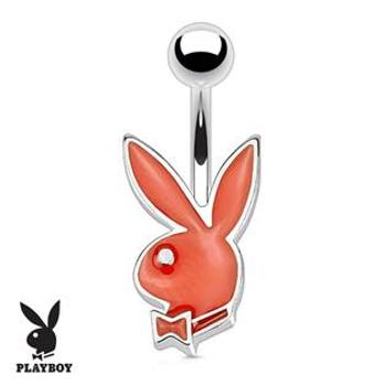 Šperky4U Piercing do pupíku zajíček Playboy - WP01257R