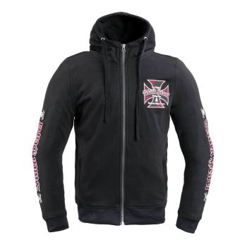 Pánská mikina W-TEC Black Heart Vintage Iron Hoodie Barva černá, Velikost 4XL