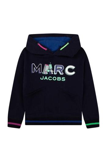 Dětská bavlněná mikina Marc Jacobs tmavomodrá barva, s potiskem