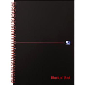 OXFORD Black n´ Red Notebook A4, 70 listů, čtverečkovaný (400047609)