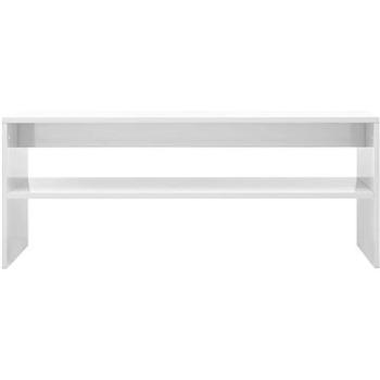 Konferenční stolek bílý vysoký lesk 100x40x40 cm dřevotříska (800132)