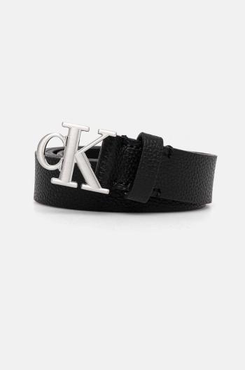 Kožený pásek Calvin Klein Jeans dámský, černá barva, K60K612285