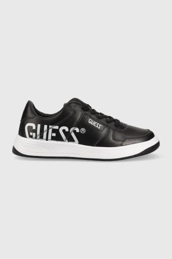 Kožené sneakers boty Guess Ponte černá barva