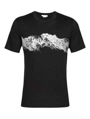 pánské triko krátký rukáv ICEBREAKER Mens Tech Lite II SS Tee Remarkable Range, Black velikost: XL