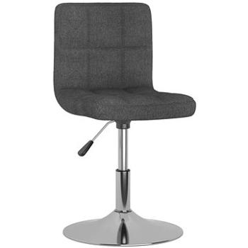 Otočná jídelní židle tmavě šedá textil, 3087469 (3087469)