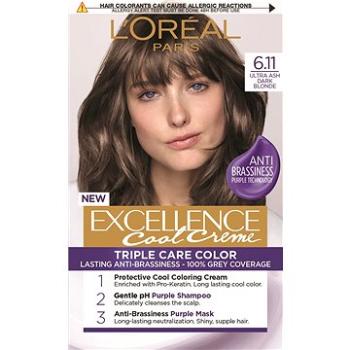 ĽORÉAL PARIS Excellence Cool Creme 6.11 Ultra popelavá tmavá blond (3600523940462)