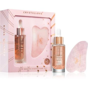 Crystallove Crystalized Rose Quartz Set sada pro péči o pleť