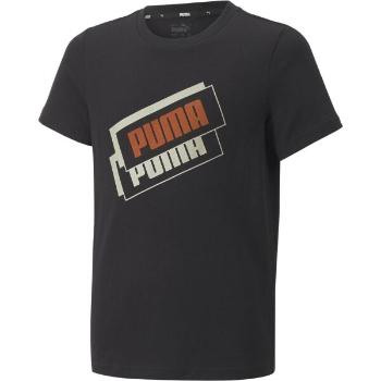 Puma ALPHA HOLIDAY TEE B Chlapecké triko, černá, velikost 164