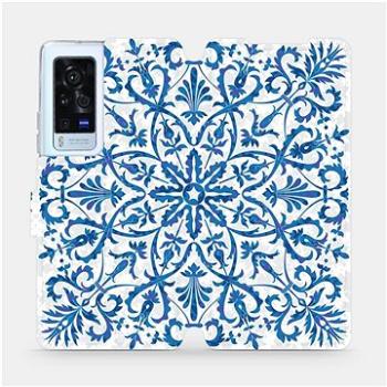Flip pouzdro na mobil Vivo X60 Pro 5G - ME01P Modré květinové vzorce (5903516815166)