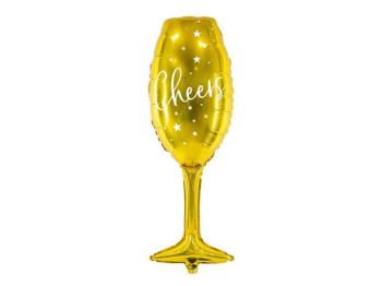 Balón fóliový Sklenice šampaňského - champagne "Cheers" 28x80 cm - xPartydeco