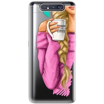 iSaprio My Coffe and Blond Girl pro Samsung Galaxy A80 (coffblon-TPU2_GalA80)