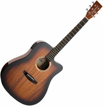 Tanglewood DBT DCE SB G Thru Sunburst Gloss Elektroakustická kytara Dreadnought