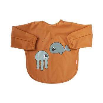 Done by Deer ™ Sleeve Bib Sea friends Mustard Yellow