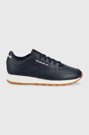 Kožené sneakers boty Reebok Classic GY3600 tmavomodrá barva