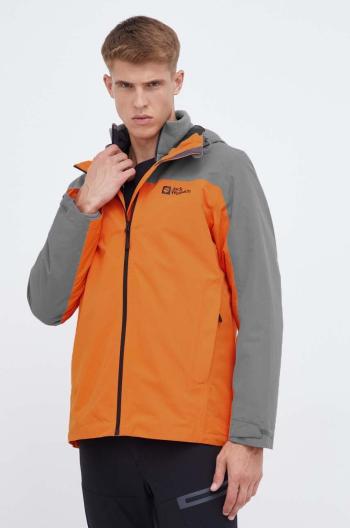 Outdoorová bunda Jack Wolfskin Taubenberg 3in1 oranžová barva