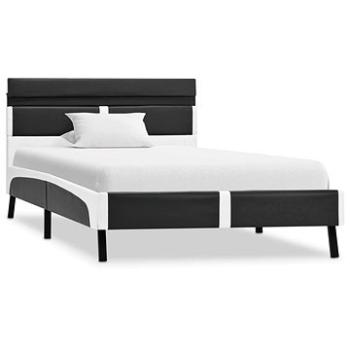 Rám postele s LED šedý umělá kůže 90 x 200 cm (280307)