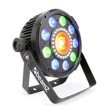 Beamz BX96 PAR 9X9W 6v1, RGBW-UV LEDky, 24XSMD-LEDky, COB technologie, dálkové ovládání