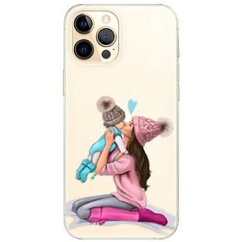 iSaprio Kissing Mom - Brunette and Boy pro iPhone 12 Pro (kmbruboy-TPU3-i12p)