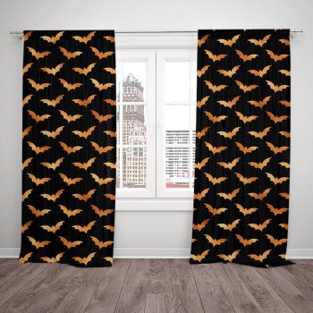 Závěsy Halloween bats (Rozměr : 140x250, Materiál: Interlock)