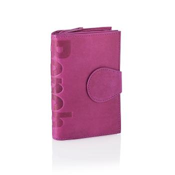 Dámská peněženka, kožená, tmavě růžová