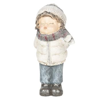 Dekorativní soška dítěte s pusinkou - 10*9*20 cm 6PR2440