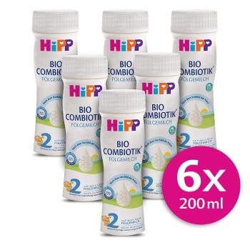 Hipp 2 BIO Combiotik Pokračovací mléčná kojenecká výživa 6x200 ml