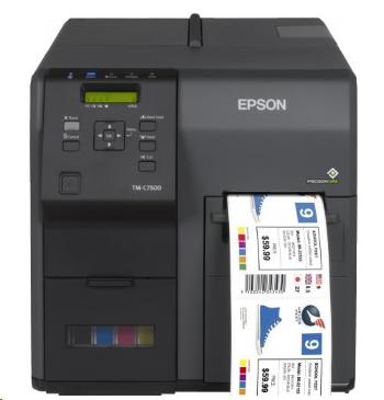 Epson ColorWorks C7500G C31CD84312, cutter, disp., USB, Ethernet, black
