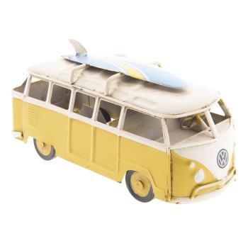Retro kovový model VW žlutý autobus - 13*6*7 cm 6Y2996