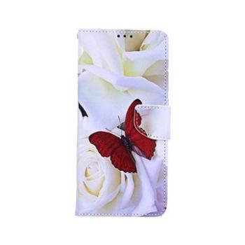 TopQ Xiaomi Redmi Note 9 knížkové Červený motýl 60113 (Sun-60113)