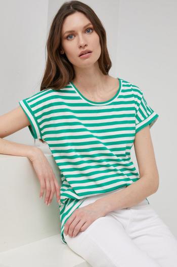 Bavlněné tričko Answear Lab zelená barva