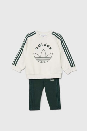 Kojenecká tepláková souprava adidas Originals CREW LEGGING ST bílá barva, JE0508