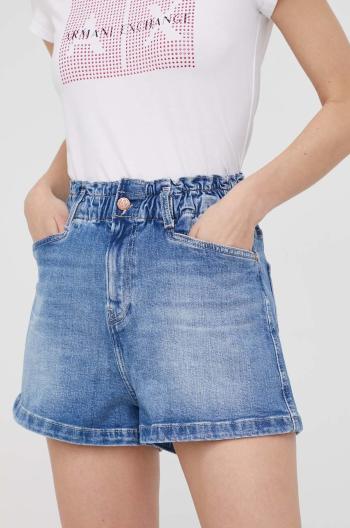 Džínové šortky Pepe Jeans Reese Short dámské, hladké, high waist