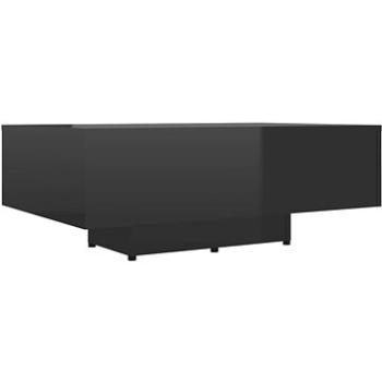Konferenční stolek černý vysoký lesk 85x55x31 cm dřevotříska (803387)
