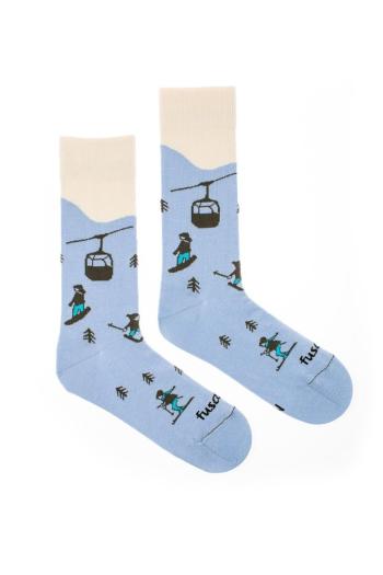 Světle modré ponožky Skiing
