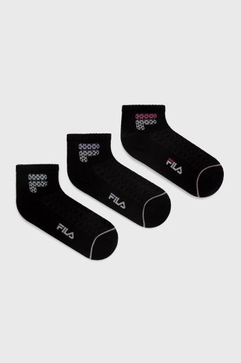 Dětské ponožky Fila ( 3-pak) černá barva