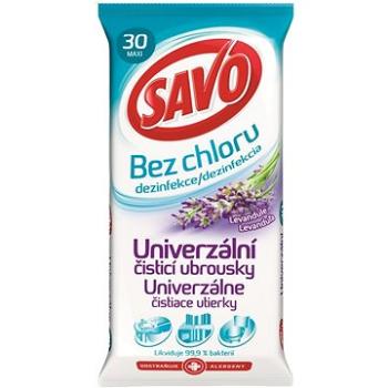 SAVO Bez Chloru Univerzální čistící ubrousky Levandule 30 ks (8710908444531)