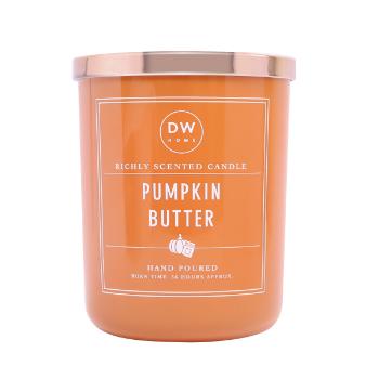 DW Home Pumpkin Butter vonná svíčka s vůní dýňového másla s muškátovým oříškem, skořicí, hřebíčkem, vanilkou a karamelem 434 g