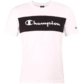 Champion CREWNECK COLOR BLOCK T-SHIRT Pánské tričko, bílá, velikost XL