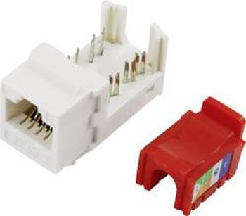 RJ45 konektor TRU COMPONENTS 93013c1174 - zásuvka, zahnutá RJ45 Cat5e šedá, 1 ks