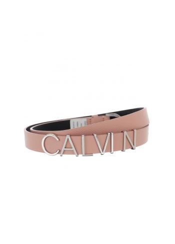 Calvin Klein Calvin Klein dámský růžový opasek LOGO BELT