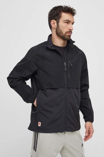 Bunda Fjallraven HC Hybrid Wind Jacket pánská, černá barva, přechodná, F12500138