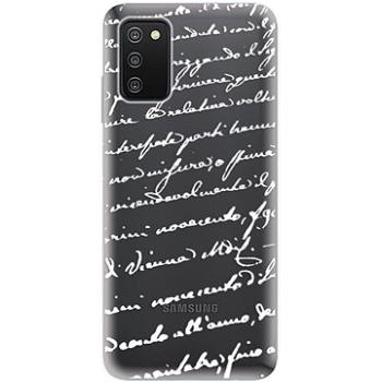 iSaprio Handwriting 01 pro white pro Samsung Galaxy A03s (hawri01w-TPU3-A03s)