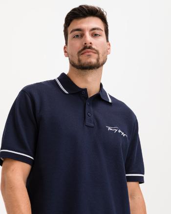 Tommy Hilfiger Tipped Signature Polo triko Modrá