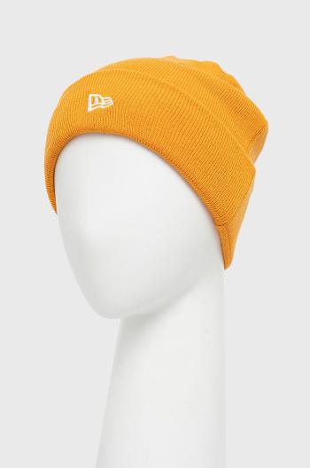 Čepice New Era oranžová barva, z husté pleteniny