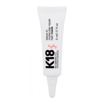 K18 Leave-In Molecular Repair Hair Mask 5 ml maska na vlasy pro ženy na poškozené vlasy; na všechny typy vlasů