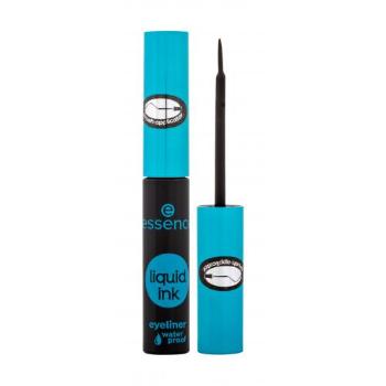 Essence Liquid Ink Eyeliner Waterproof 3 ml oční linka pro ženy Black tekuté linky