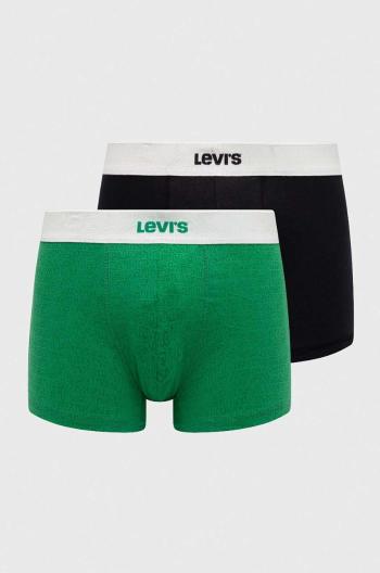 Boxerky Levi's 2-pack pánské, zelená barva