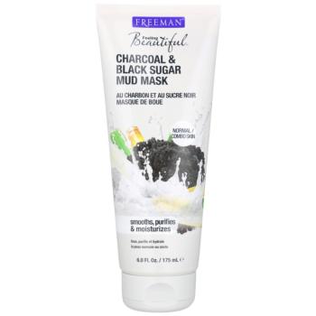 Freeman Feeling Beautiful bahenní maska pro normální až smíšenou pleť Charcoal & Black Sugar 175 ml